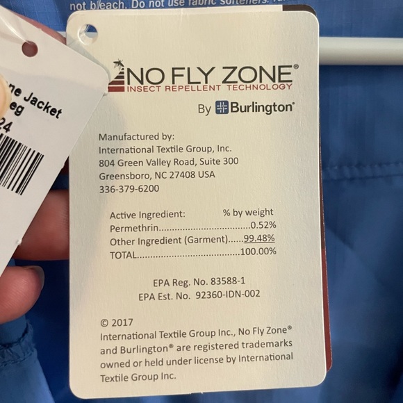 NWT L.L. Bean No Fly Zone Jacket in Artic Blue Size Large - Picture 4 of 5